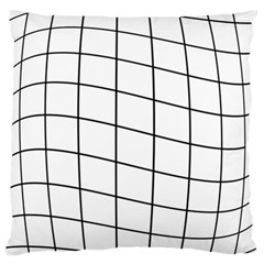 Simple Lines Large Flano Cushion Case (one Side)