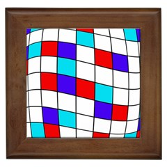 Colorful cubes  Framed Tiles