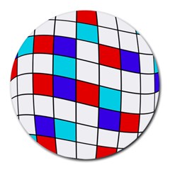 Colorful cubes  Round Mousepads