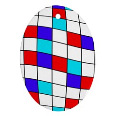 Colorful Cubes  Ornament (oval)  by Valentinaart