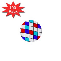 Colorful cubes  1  Mini Buttons (100 pack) 