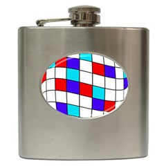 Colorful Cubes  Hip Flask (6 Oz) by Valentinaart