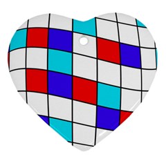 Colorful cubes  Heart Ornament (2 Sides)