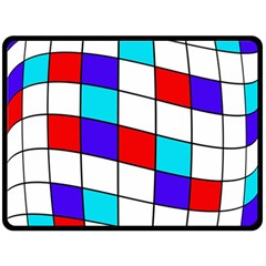 Colorful Cubes  Fleece Blanket (large)  by Valentinaart