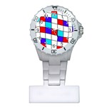 Colorful cubes  Plastic Nurses Watch Front