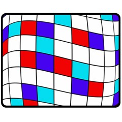 Colorful Cubes  Double Sided Fleece Blanket (medium) 