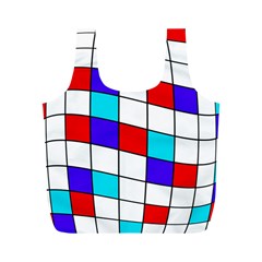 Colorful cubes  Full Print Recycle Bags (M) 