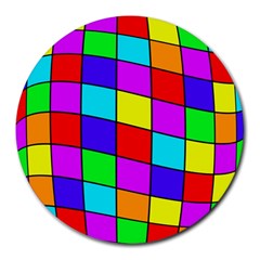 Colorful Cubes Round Mousepads