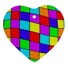 Colorful Cubes Ornament (heart) 