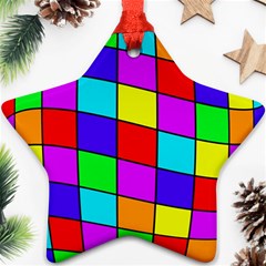 Colorful Cubes Ornament (star) 