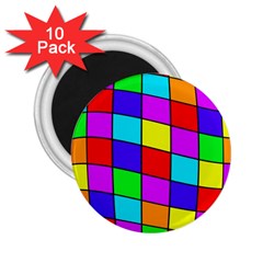 Colorful Cubes 2 25  Magnets (10 Pack) 