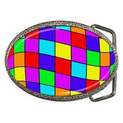 Colorful Cubes Belt Buckles