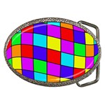 Colorful cubes Belt Buckles Front