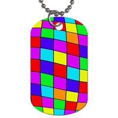 Colorful Cubes Dog Tag (one Side)