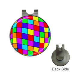 Colorful Cubes Hat Clips With Golf Markers