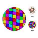 Colorful cubes Playing Cards (Round)  Front