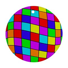 Colorful Cubes Round Ornament (two Sides) 