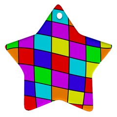 Colorful Cubes Star Ornament (two Sides) 