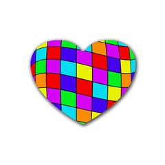 Colorful Cubes Heart Coaster (4 Pack) 