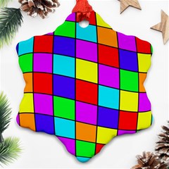 Colorful Cubes Snowflake Ornament (2-side)