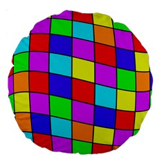 Colorful Cubes Large 18  Premium Round Cushions