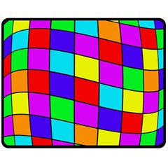 Colorful Cubes Double Sided Fleece Blanket (medium) 