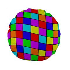 Colorful Cubes Standard 15  Premium Flano Round Cushions