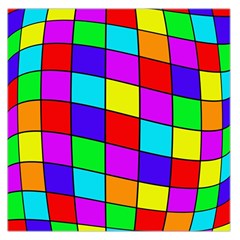 Colorful Cubes Large Satin Scarf (square)