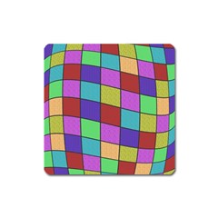 Colorful Cubes  Square Magnet by Valentinaart