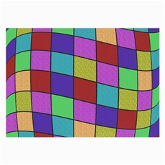 Colorful Cubes  Large Glasses Cloth (2-side) by Valentinaart