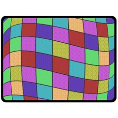 Colorful Cubes  Fleece Blanket (large)  by Valentinaart