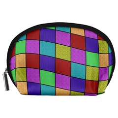 Colorful Cubes  Accessory Pouches (large) 