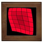 Red abstraction Framed Tiles Front