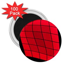 Red Abstraction 2 25  Magnets (100 Pack) 