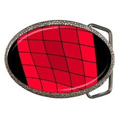 Red Abstraction Belt Buckles by Valentinaart