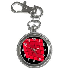 Red Abstraction Key Chain Watches by Valentinaart