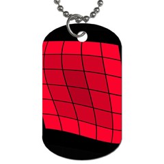 Red Abstraction Dog Tag (one Side)