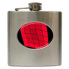 Red Abstraction Hip Flask (6 Oz)