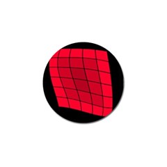 Red Abstraction Golf Ball Marker by Valentinaart