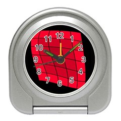 Red Abstraction Travel Alarm Clocks