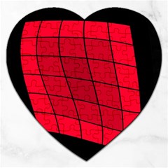 Red Abstraction Jigsaw Puzzle (heart)