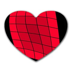 Red Abstraction Heart Mousepads