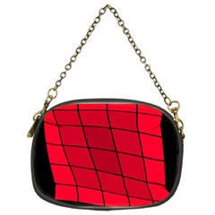 Red Abstraction Chain Purses (two Sides) 