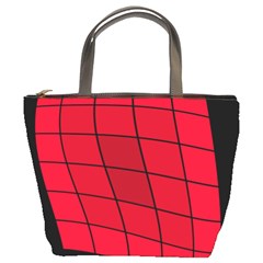 Red Abstraction Bucket Bags