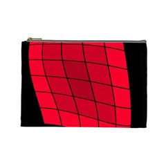 Red Abstraction Cosmetic Bag (large) 