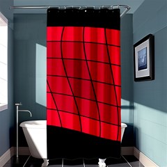 Red Abstraction Shower Curtain 36  X 72  (stall) 