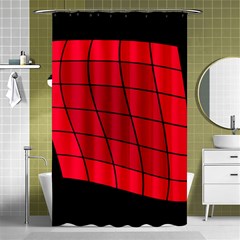 Red Abstraction Shower Curtain 48  X 72  (small) 