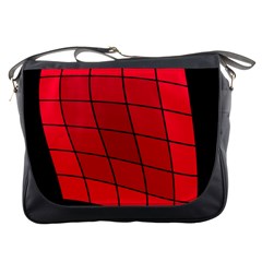 Red Abstraction Messenger Bags