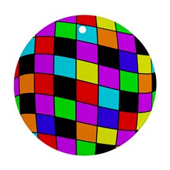 Colorful Cubes  Ornament (round) 