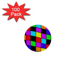 Colorful Cubes  1  Mini Buttons (100 Pack)  by Valentinaart